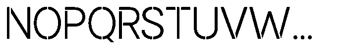 Gorvain Stencil Light Font UPPERCASE