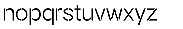 Gorvain Stencil Light Font LOWERCASE