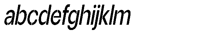 Gorvain Stencil Medium Condensed Slanted FONT