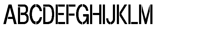 Gorvain Stencil Medium Condensed Font UPPERCASE