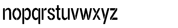 Gorvain Stencil Medium Condensed Font LOWERCASE