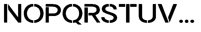 Gorvain Stencil Medium Expanded Font UPPERCASE