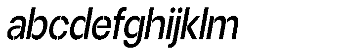 Gorvain Stencil Medium Semi Condensed Slanted FONT