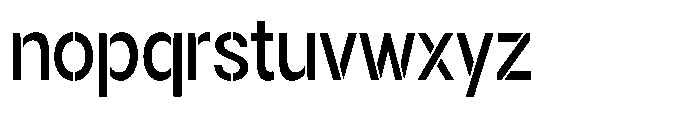 Gorvain Stencil Medium Semi Condensed Font LOWERCASE