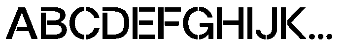 Gorvain Stencil Medium Semi Expanded Font UPPERCASE