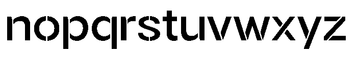 Gorvain Stencil Medium Semi Expanded Font LOWERCASE