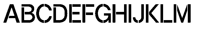 Gorvain Stencil Medium Font UPPERCASE