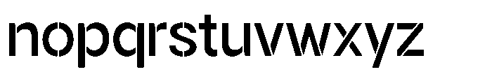 Gorvain Stencil Medium Font LOWERCASE
