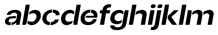 Gorvain Stencil Semi Bold Expanded Slanted FONT