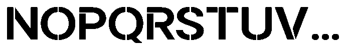 Gorvain Stencil Semi Bold Expanded Font UPPERCASE