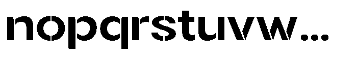 Gorvain Stencil Semi Bold Expanded Font LOWERCASE