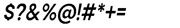 Gorvain Stencil Semi Bold Semi Condensed Italic Font OTHER CHARS