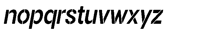 Gorvain Stencil Semi Bold Semi Condensed Italic Font LOWERCASE