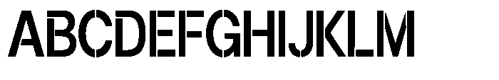 Gorvain Stencil Semi Bold Semi Condensed Font UPPERCASE
