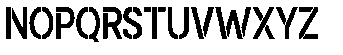 Gorvain Stencil Semi Bold Semi Condensed Font UPPERCASE