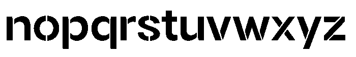 Gorvain Stencil Semi Bold Semi Expanded Font LOWERCASE