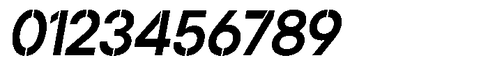 Gorvain Stencil Semi Bold Slanted Font OTHER CHARS