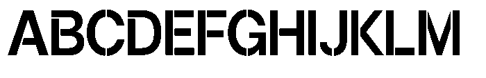 Gorvain Stencil Semi Bold Font UPPERCASE
