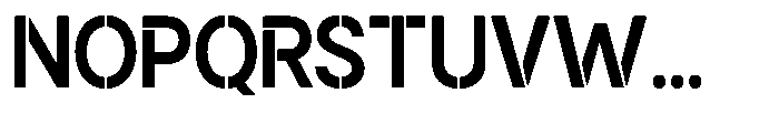 Gorvain Stencil Semi Bold Font UPPERCASE