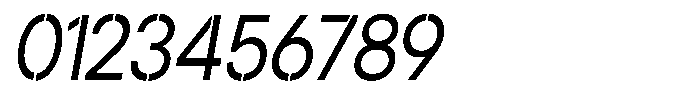Gorvain Stencil Semi Condensed Slanted Font OTHER CHARS