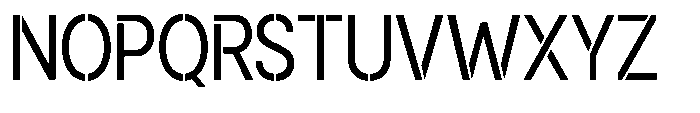 Gorvain Stencil Semi Condensed Font UPPERCASE