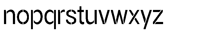 Gorvain Stencil Semi Condensed Font LOWERCASE