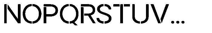 Gorvain Stencil Semi Expanded Font UPPERCASE