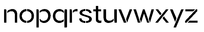 Gorvain Stencil Semi Expanded Font LOWERCASE