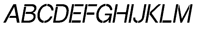 Gorvain Stencil Slanted Font UPPERCASE