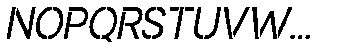 Gorvain Stencil Slanted Font UPPERCASE