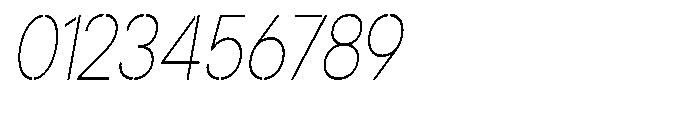 Gorvain Stencil Thin Condensed Slanted Font OTHER CHARS