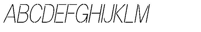 Gorvain Stencil Thin Condensed Slanted Font UPPERCASE