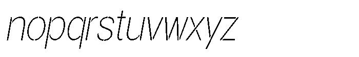 Gorvain Stencil Thin Condensed Slanted Font LOWERCASE