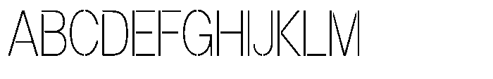 Gorvain Stencil Thin Condensed Font UPPERCASE
