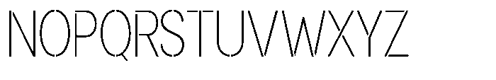 Gorvain Stencil Thin Condensed Font UPPERCASE