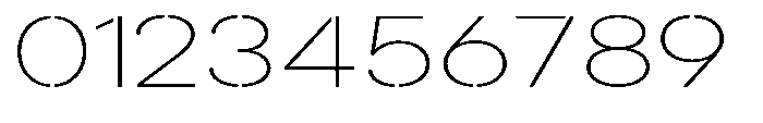 Gorvain Stencil Thin Expanded Font OTHER CHARS