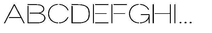 Gorvain Stencil Thin Expanded Font UPPERCASE