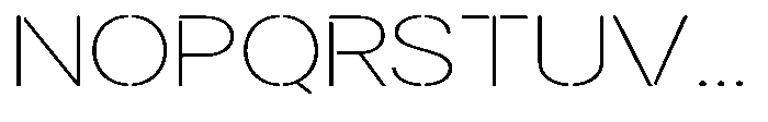 Gorvain Stencil Thin Expanded Font UPPERCASE