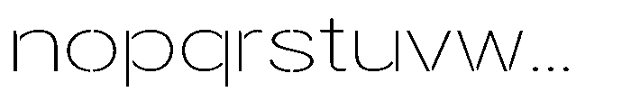 Gorvain Stencil Thin Expanded Font LOWERCASE