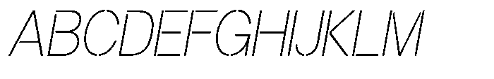 Gorvain Stencil Thin Semi Condensed Slanted Font UPPERCASE