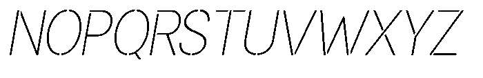 Gorvain Stencil Thin Semi Condensed Slanted Font UPPERCASE