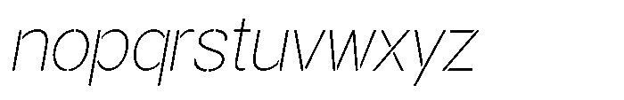 Gorvain Stencil Thin Semi Condensed Slanted Font LOWERCASE