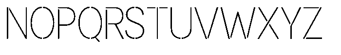 Gorvain Stencil Thin Semi Condensed Font UPPERCASE