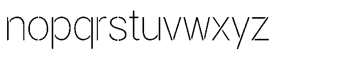 Gorvain Stencil Thin Semi Condensed Font LOWERCASE