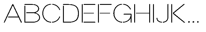 Gorvain Stencil Thin Semi Expanded Font UPPERCASE