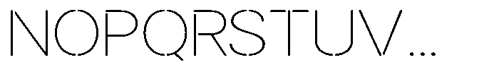 Gorvain Stencil Thin Semi Expanded Font UPPERCASE