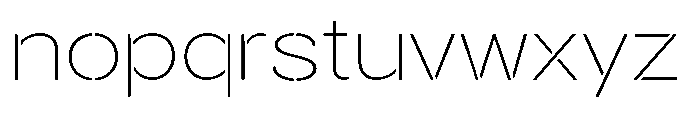 Gorvain Stencil Thin Semi Expanded Font LOWERCASE