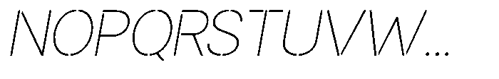 Gorvain Stencil Thin Slanted Font UPPERCASE