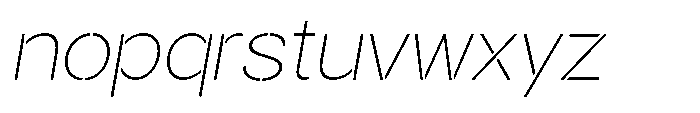 Gorvain Stencil Thin Slanted Font LOWERCASE
