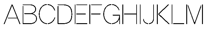 Gorvain Stencil Thin Font UPPERCASE